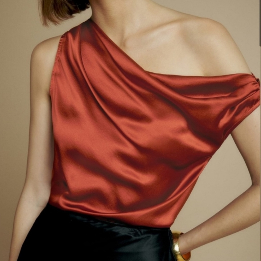 Reformation Annika Top in Oxide, Size 10